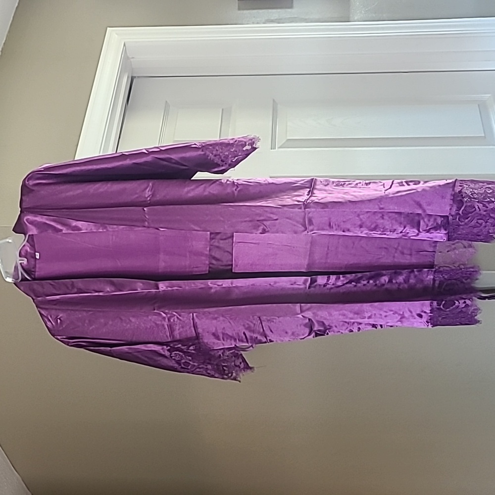 Purple Satin like Robe